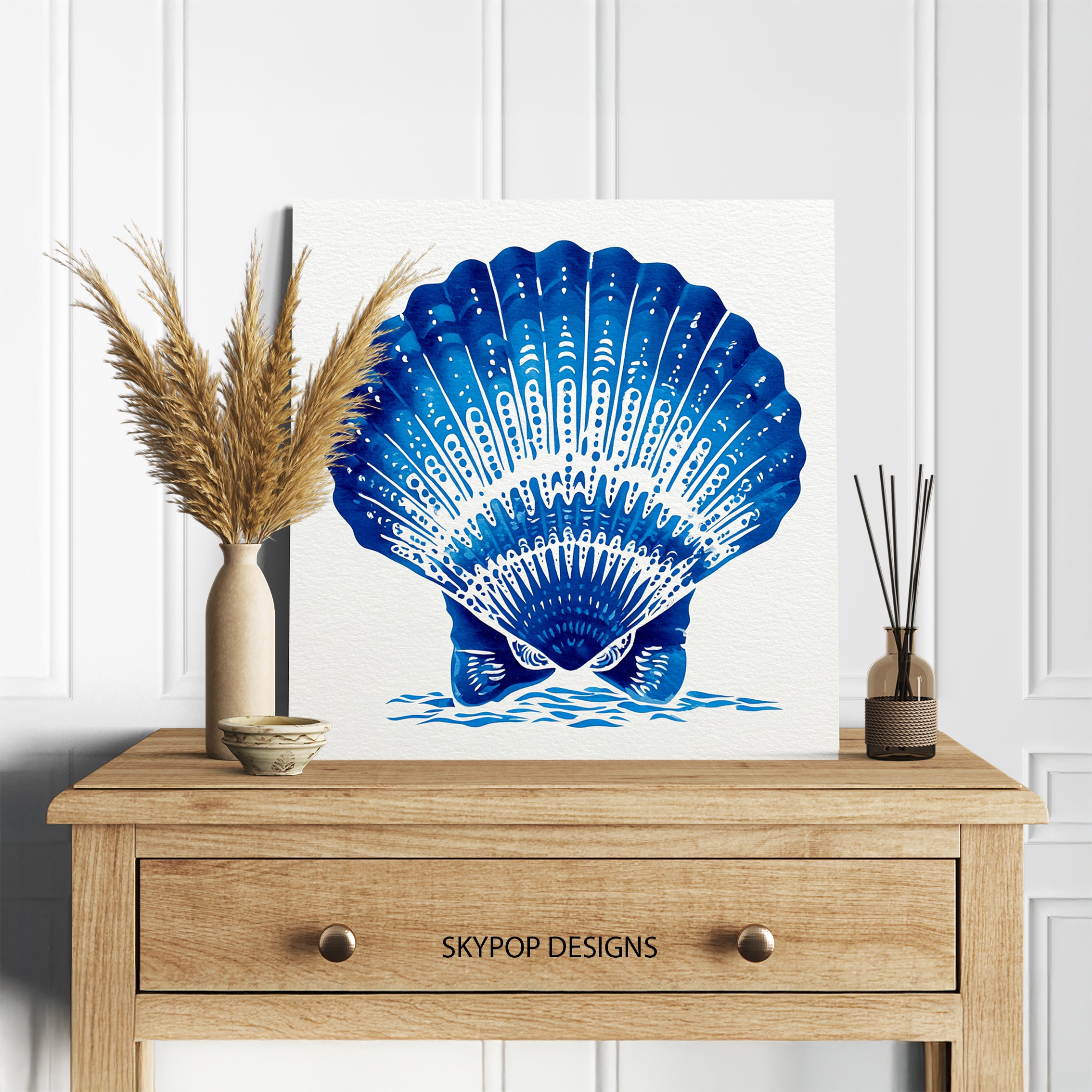 5.jpg Blue Seashell Art