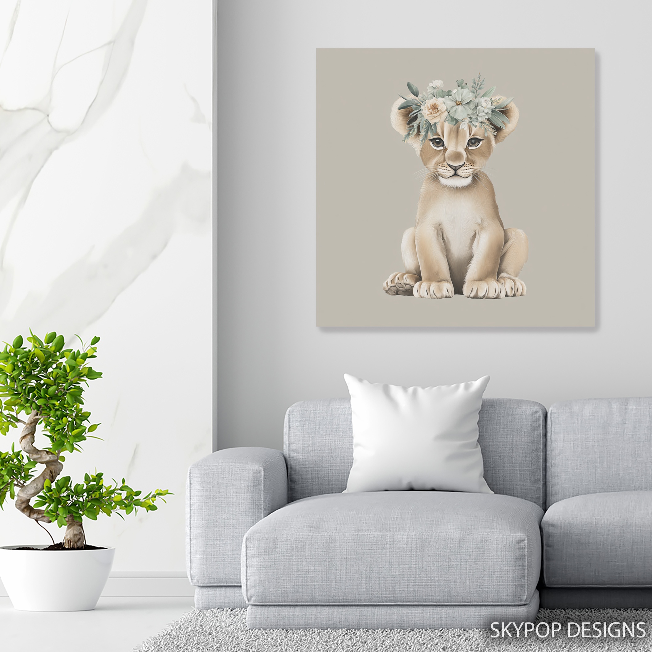 5.jpg Lion Cub Flower Crown Art
