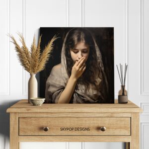 Melancholy Gaze Portrait Art