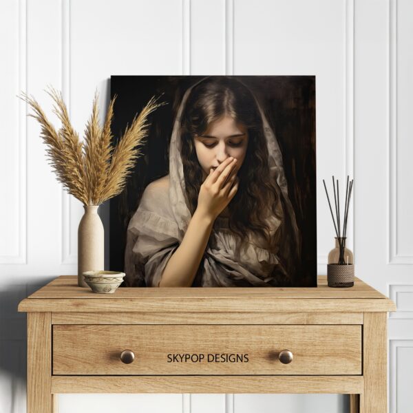 Melancholy Gaze Portrait Art