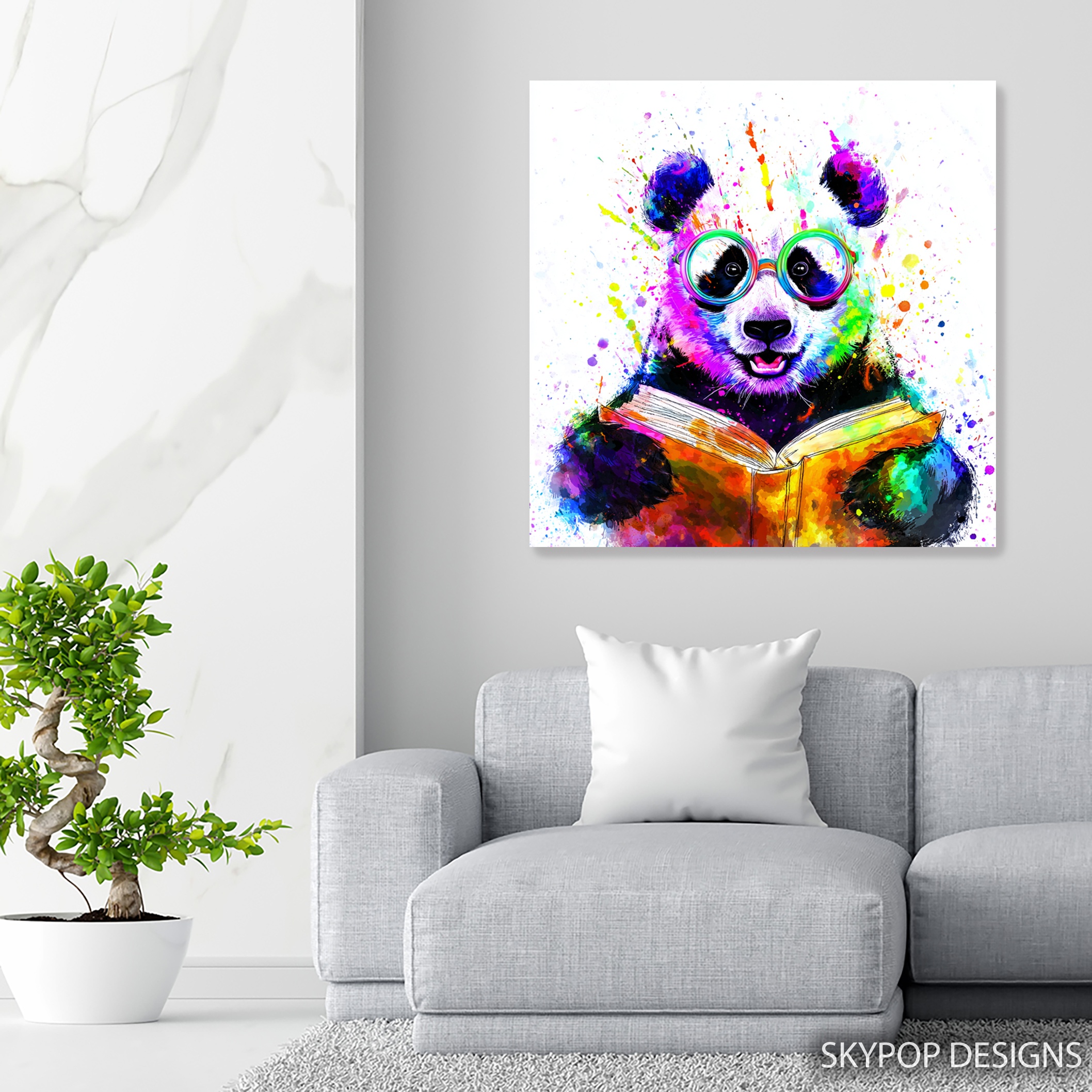 5.jpg Panda Reading Art
