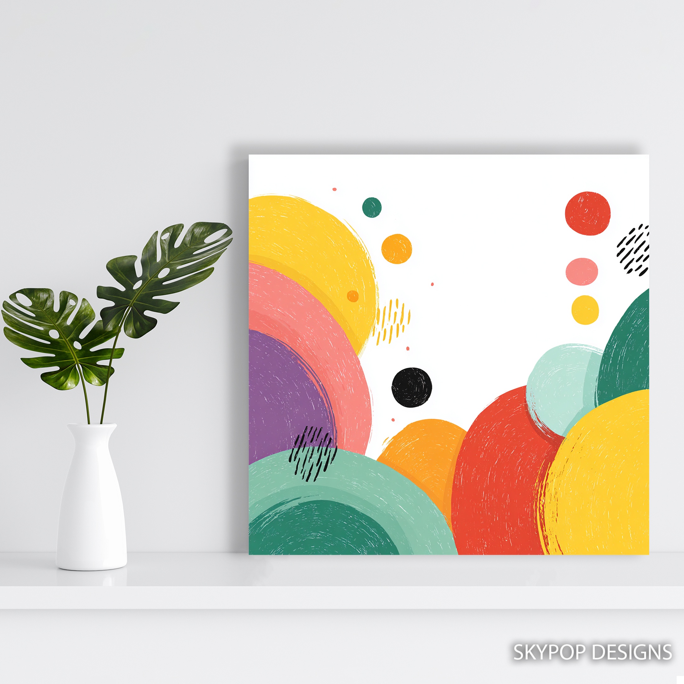 5.jpg Colorful Circles Abstract Art