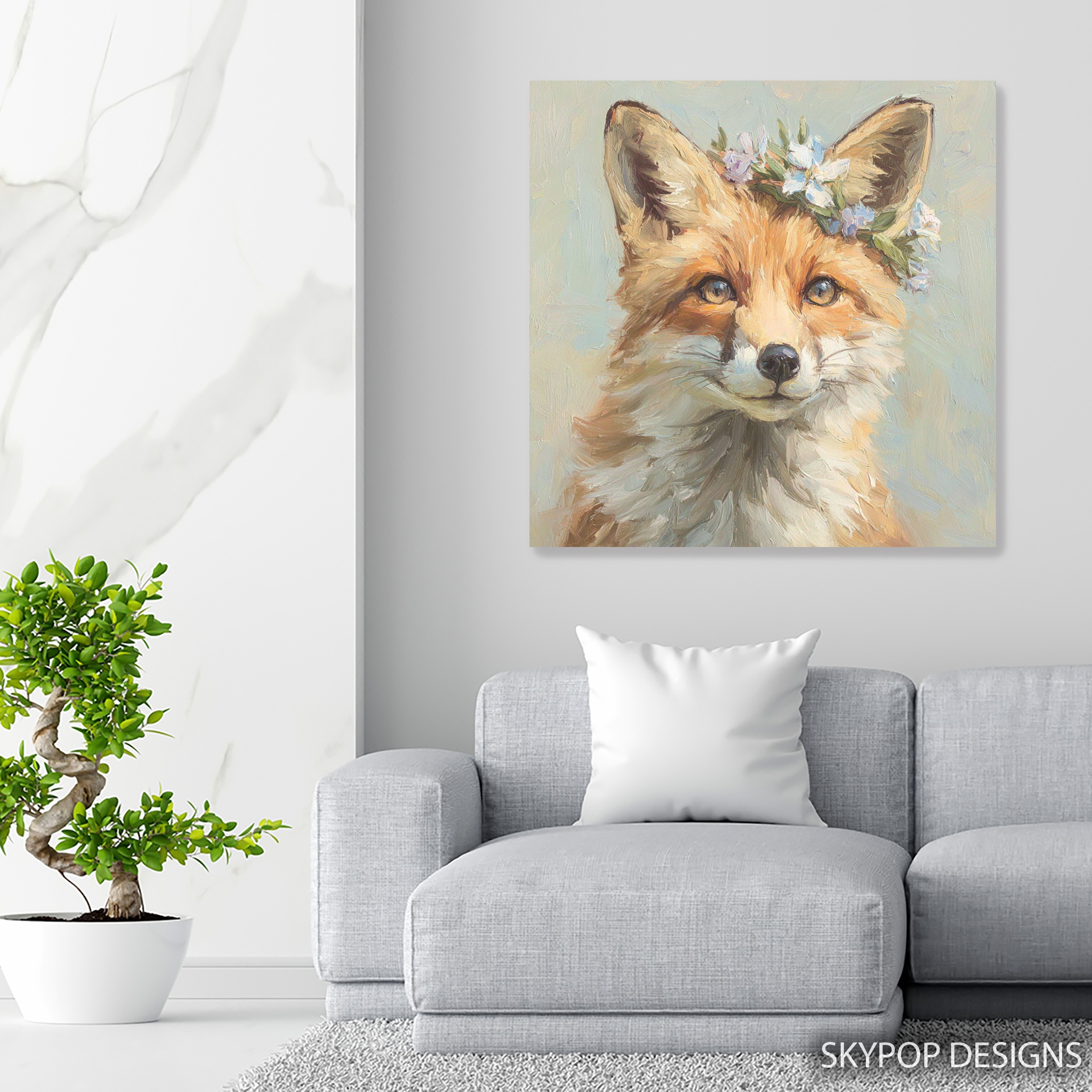 5.jpg Fox Flower Crown Art