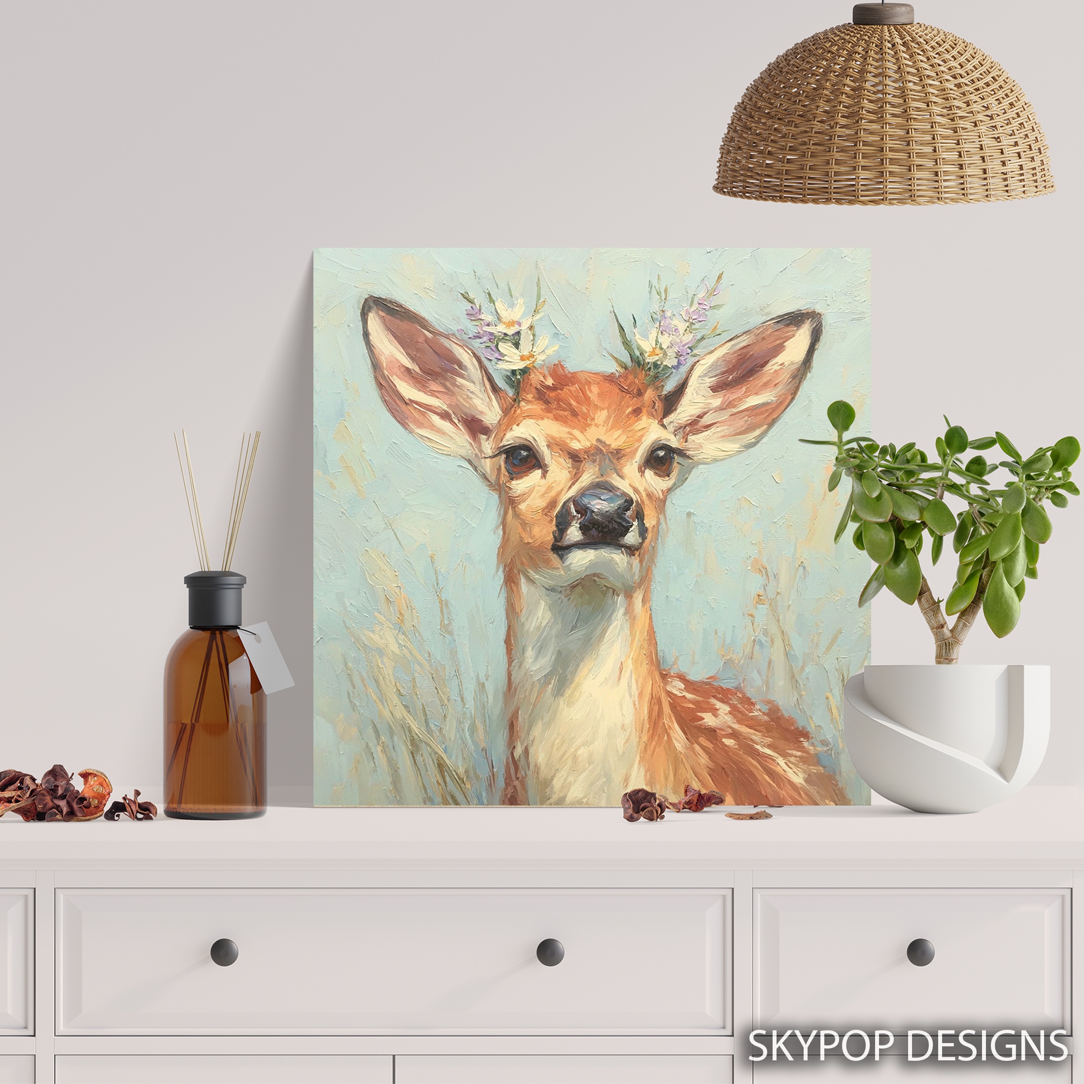 5.jpg Deer Flower Crown Art