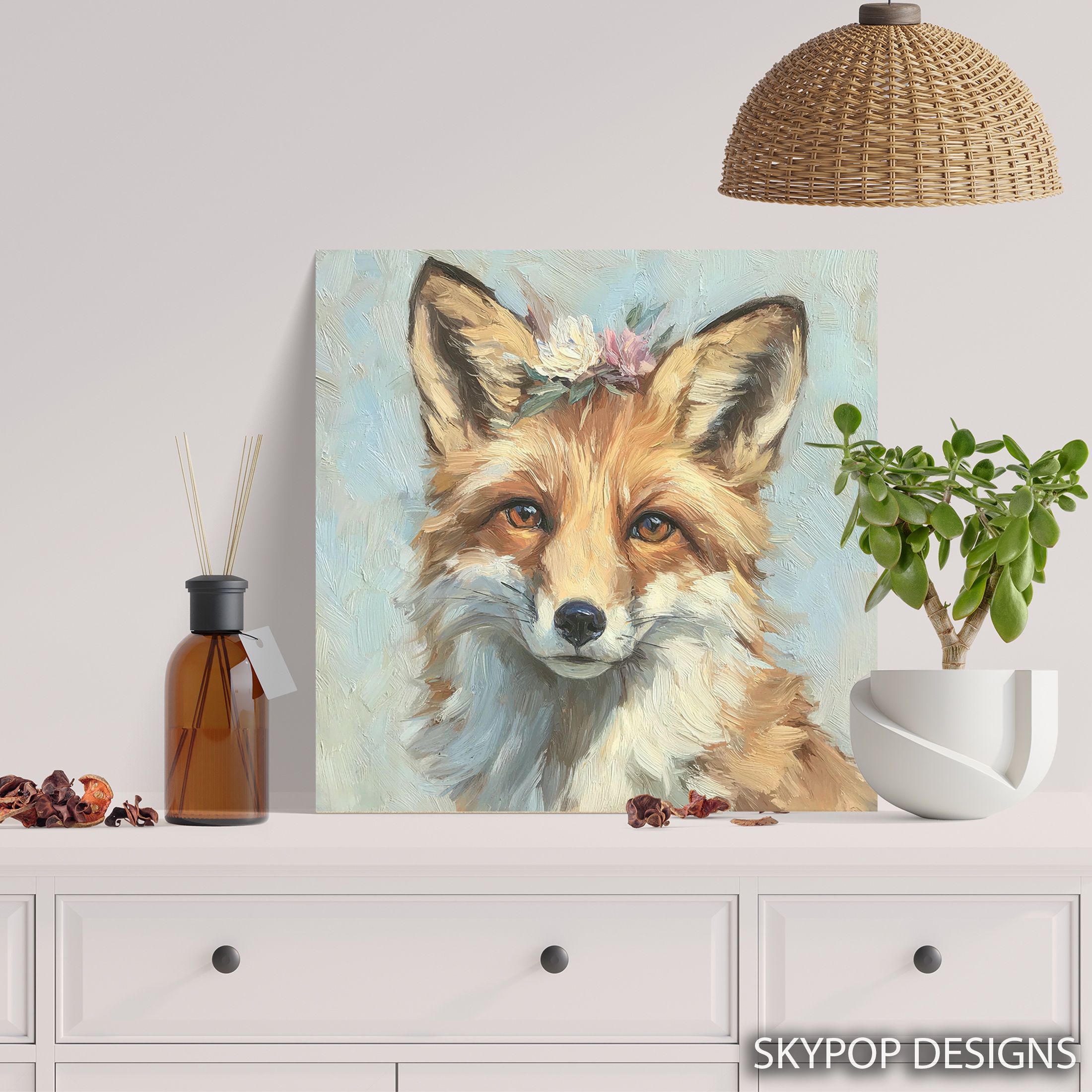 5.jpg Fox Flower Crown Art