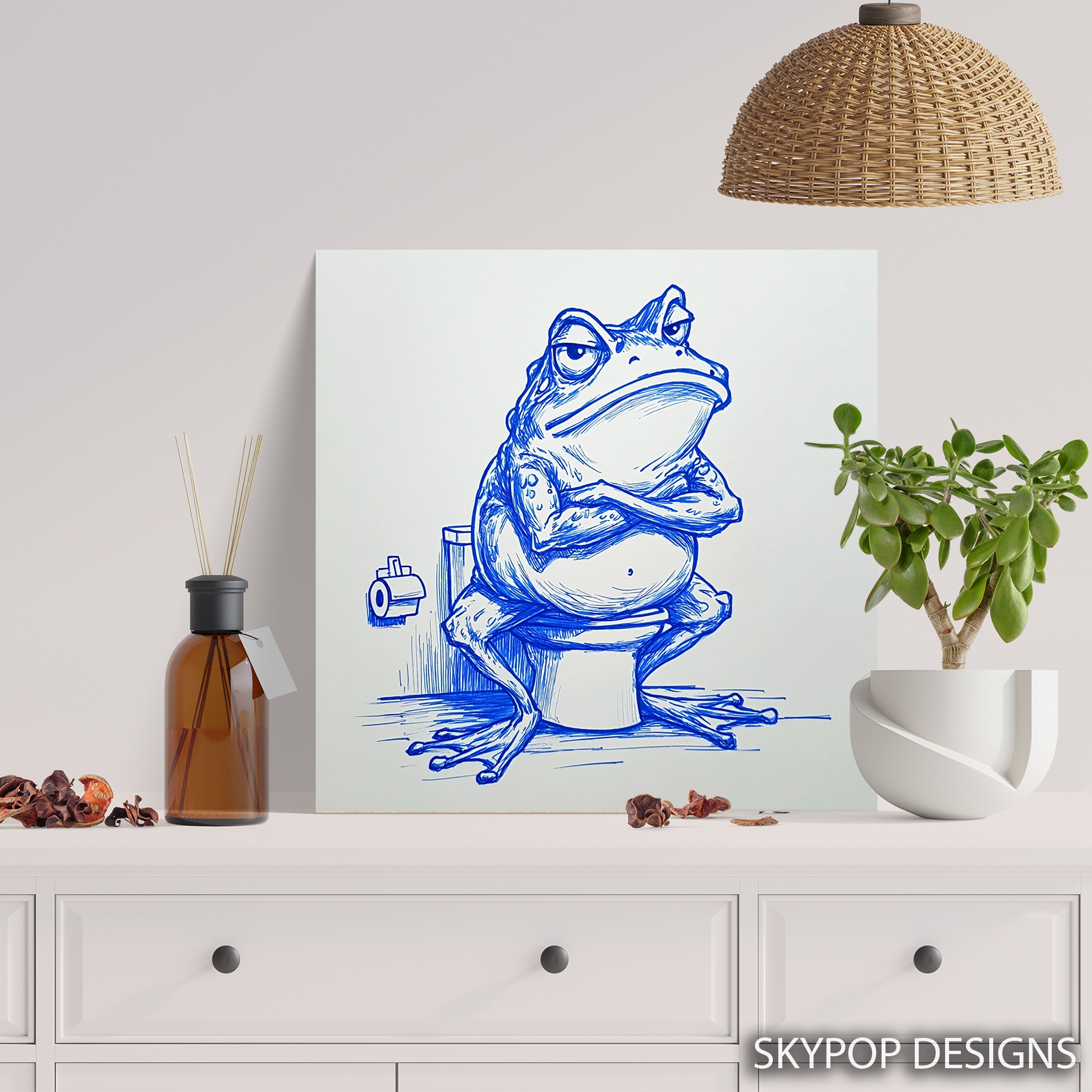 5.jpg Frog Toilet Art