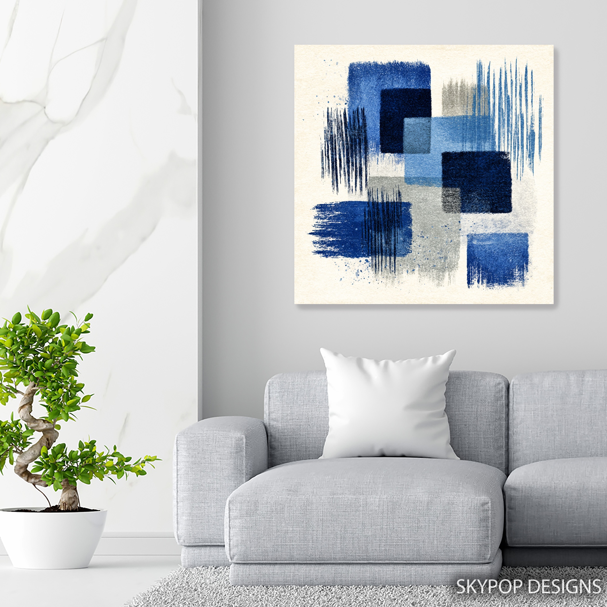 5.jpg Blue Brushstroke Abstract Art