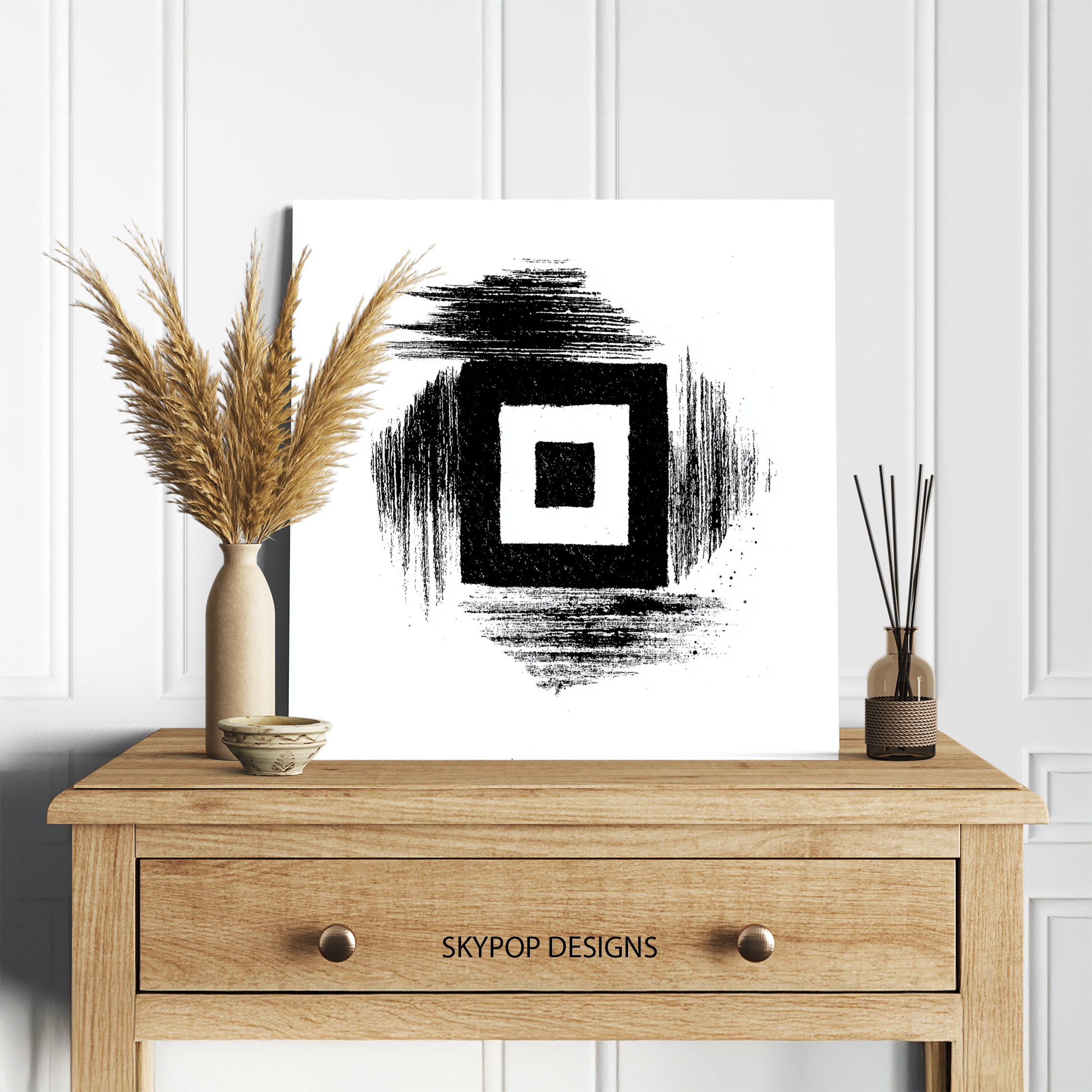 5.jpg Geometric Contrast Square Art