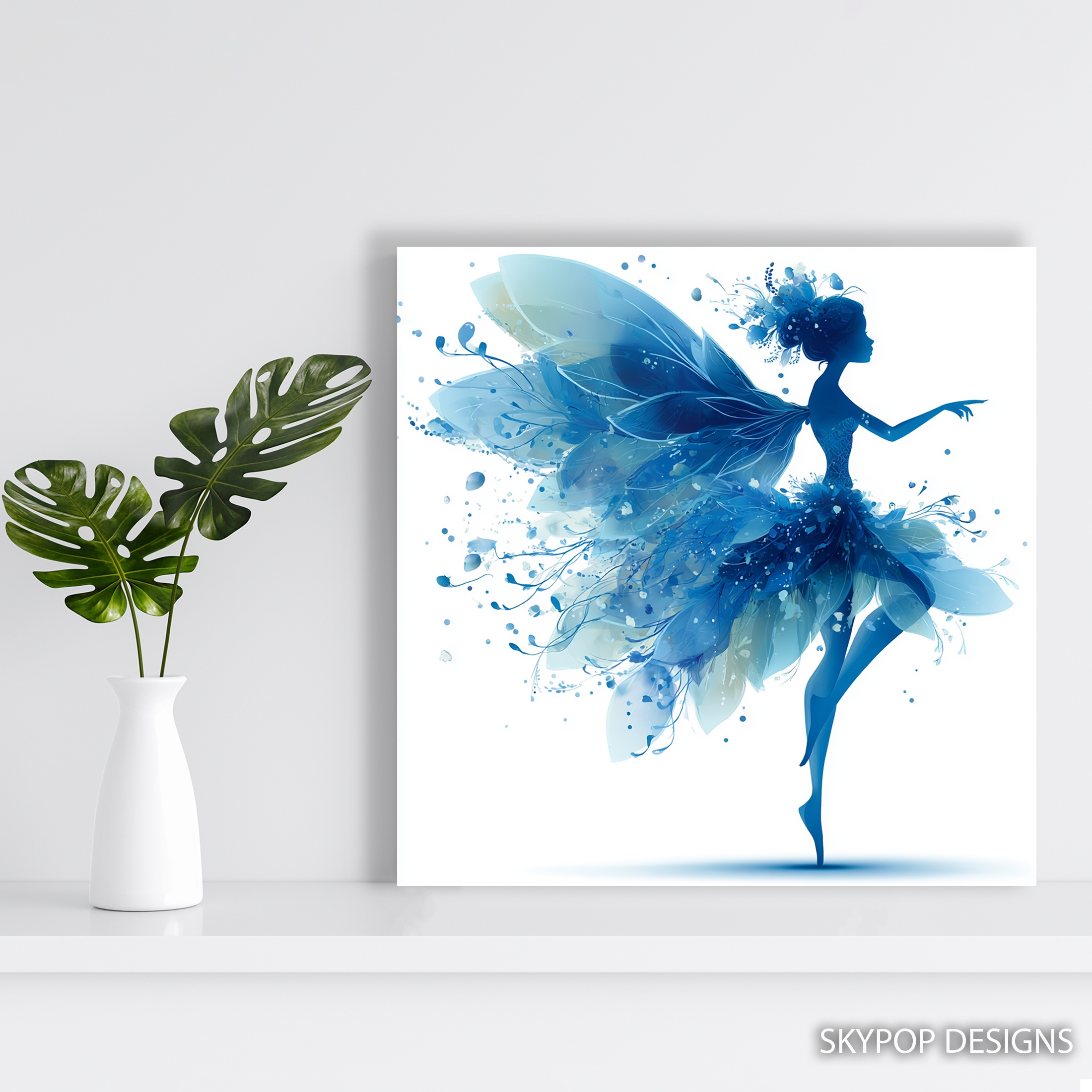 5.jpg Blue Fairy Silhouette Art