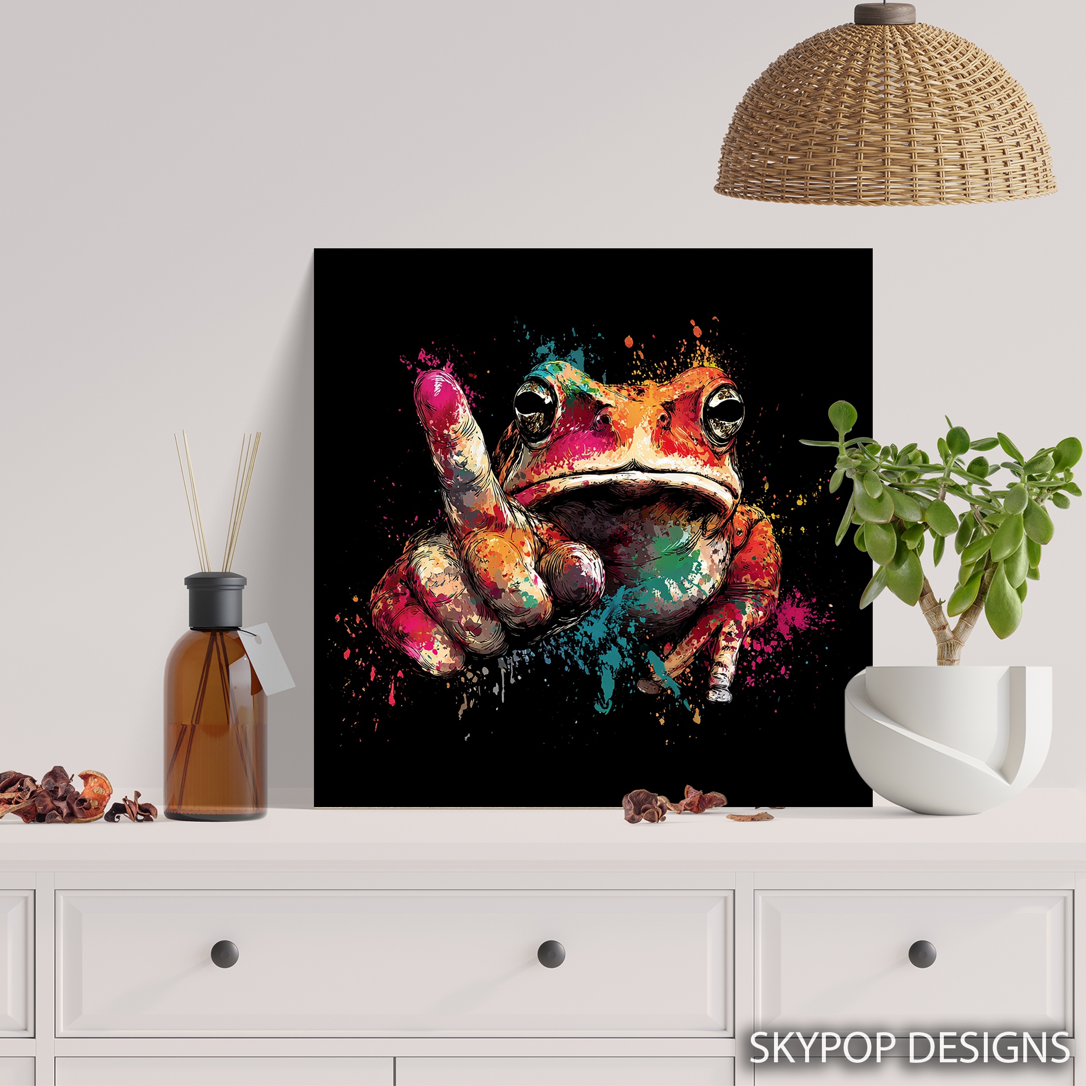 5.jpg Colorful Frog Art