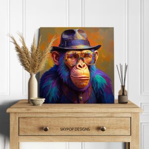 Chimpanzee Portrait Art