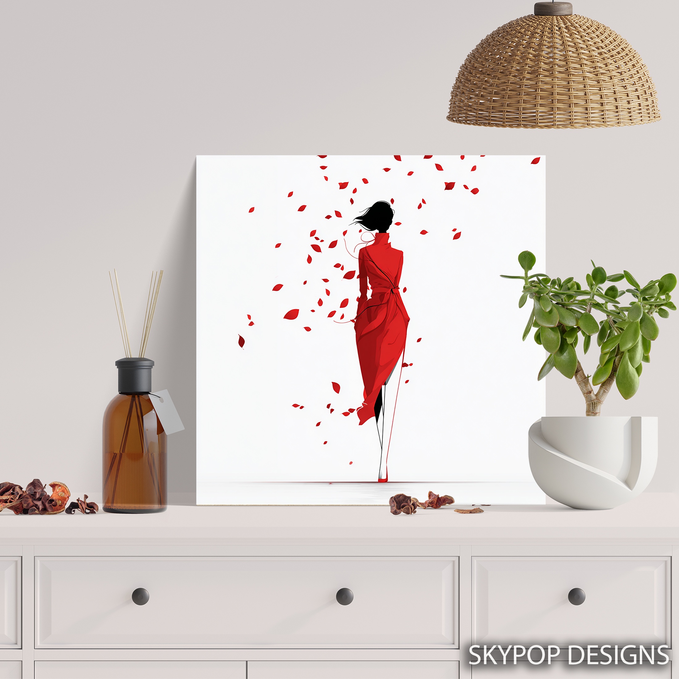 5.jpg Red Dress Silhouette Art