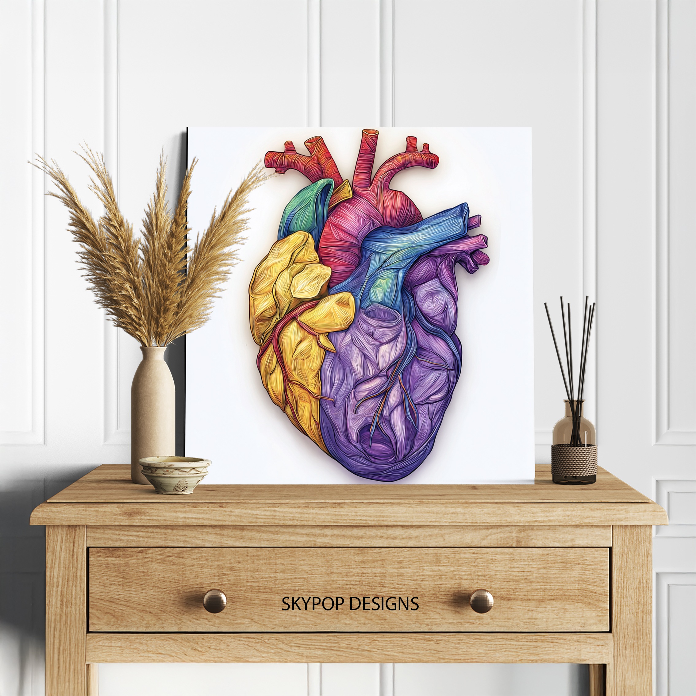 5.jpg Colorful Heart Anatomy Art