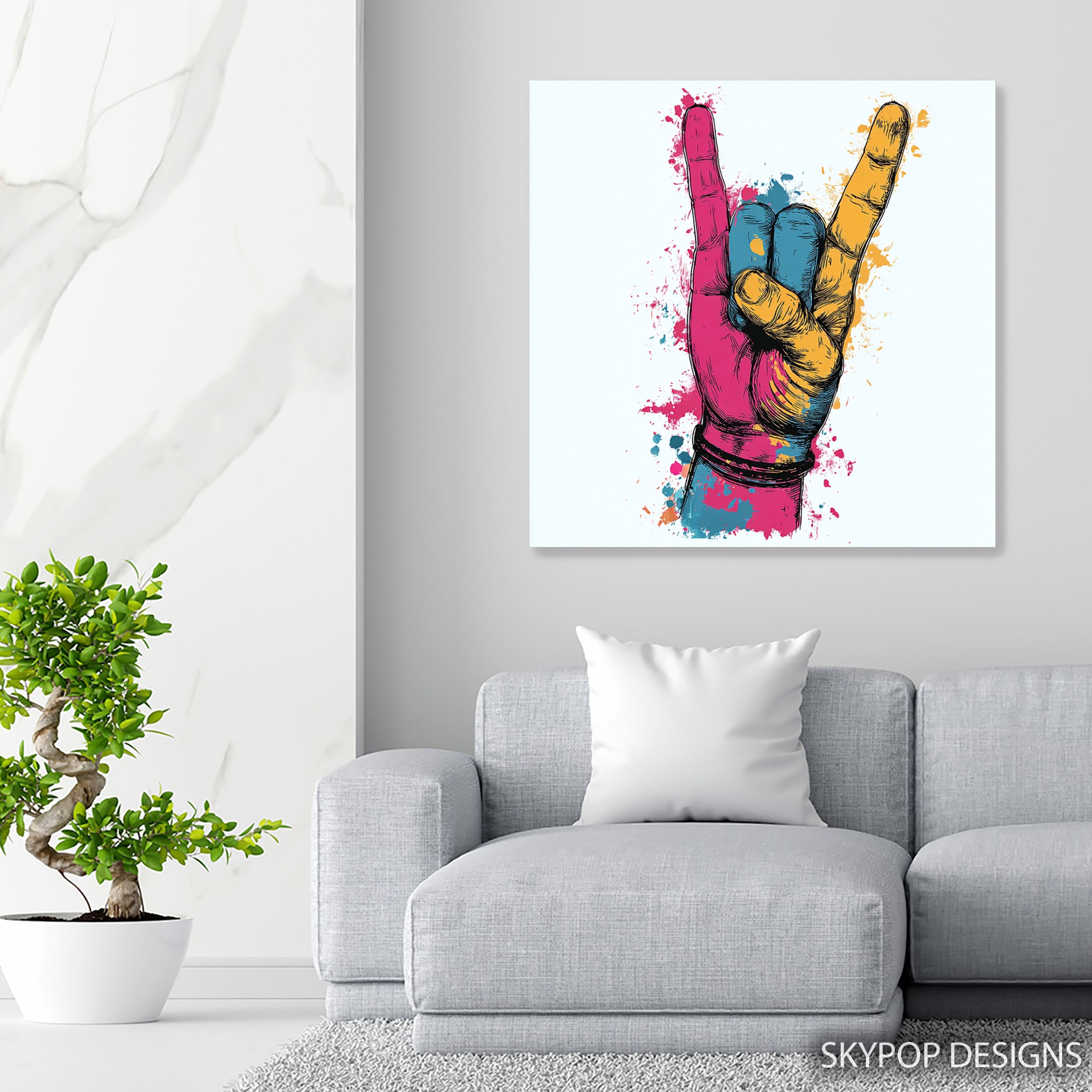 5.jpg Rock On Hand Sign Art
