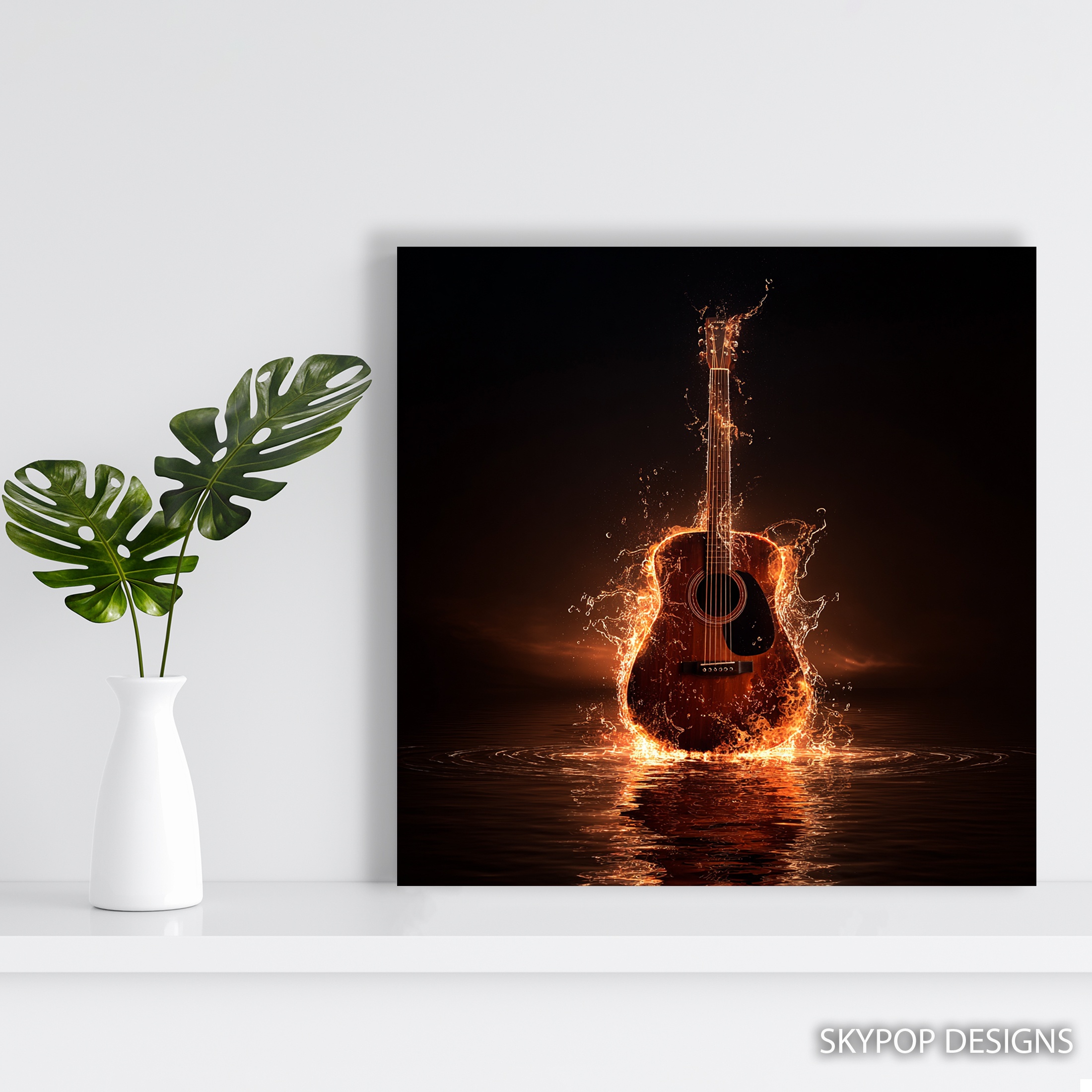 5.jpg Fiery Guitar Art