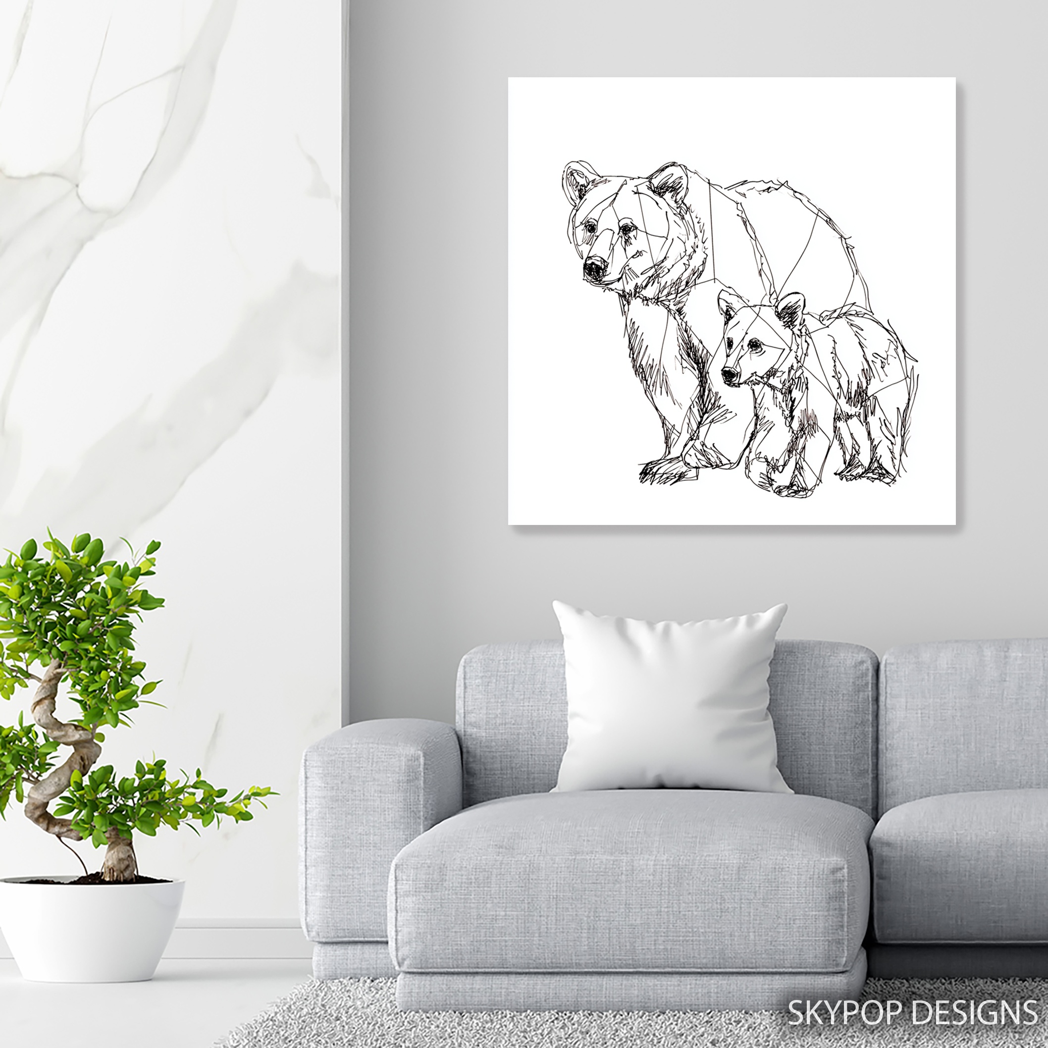 5.jpg Bear and Cub Sketch Art