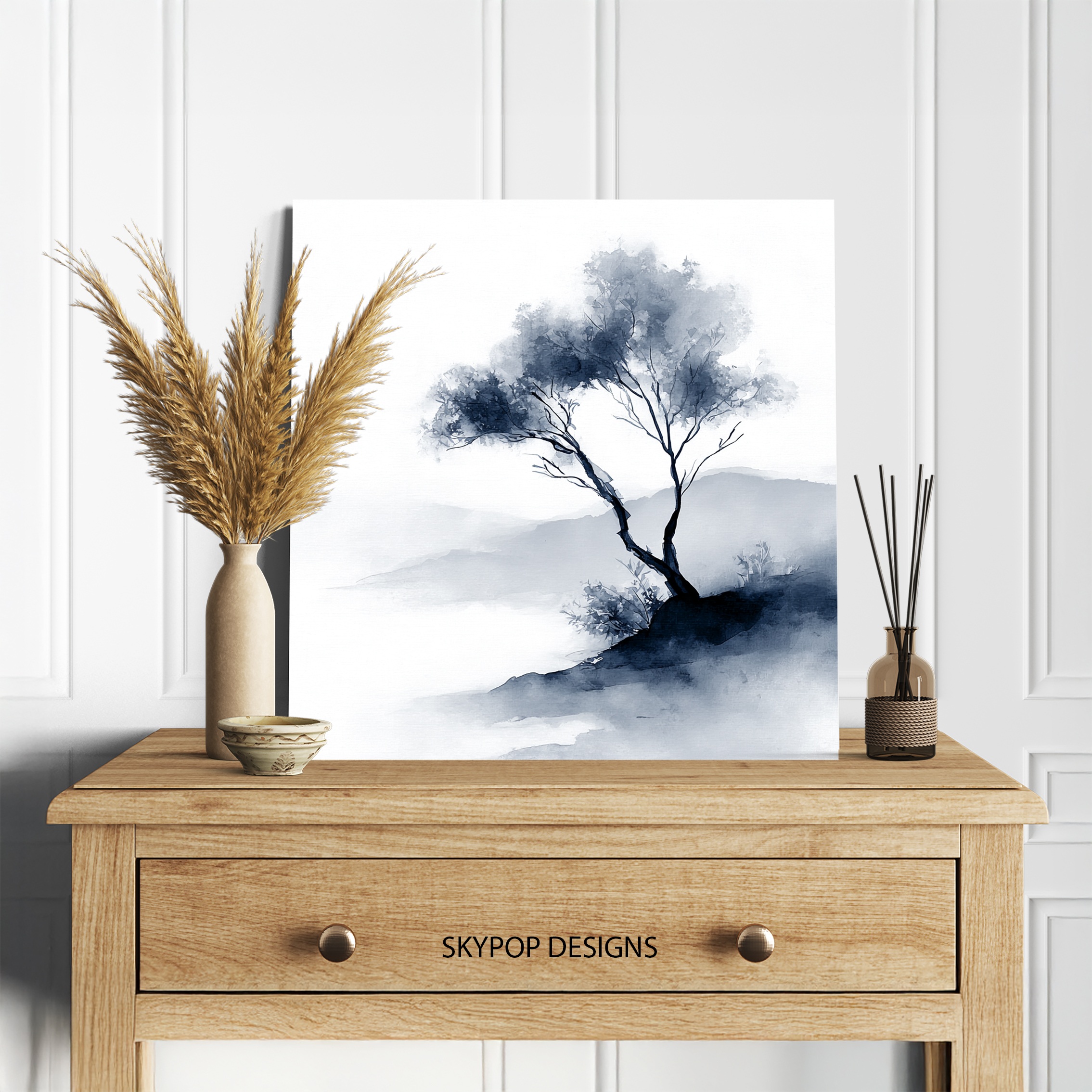 5.jpg Misty Tree Silhouette Art