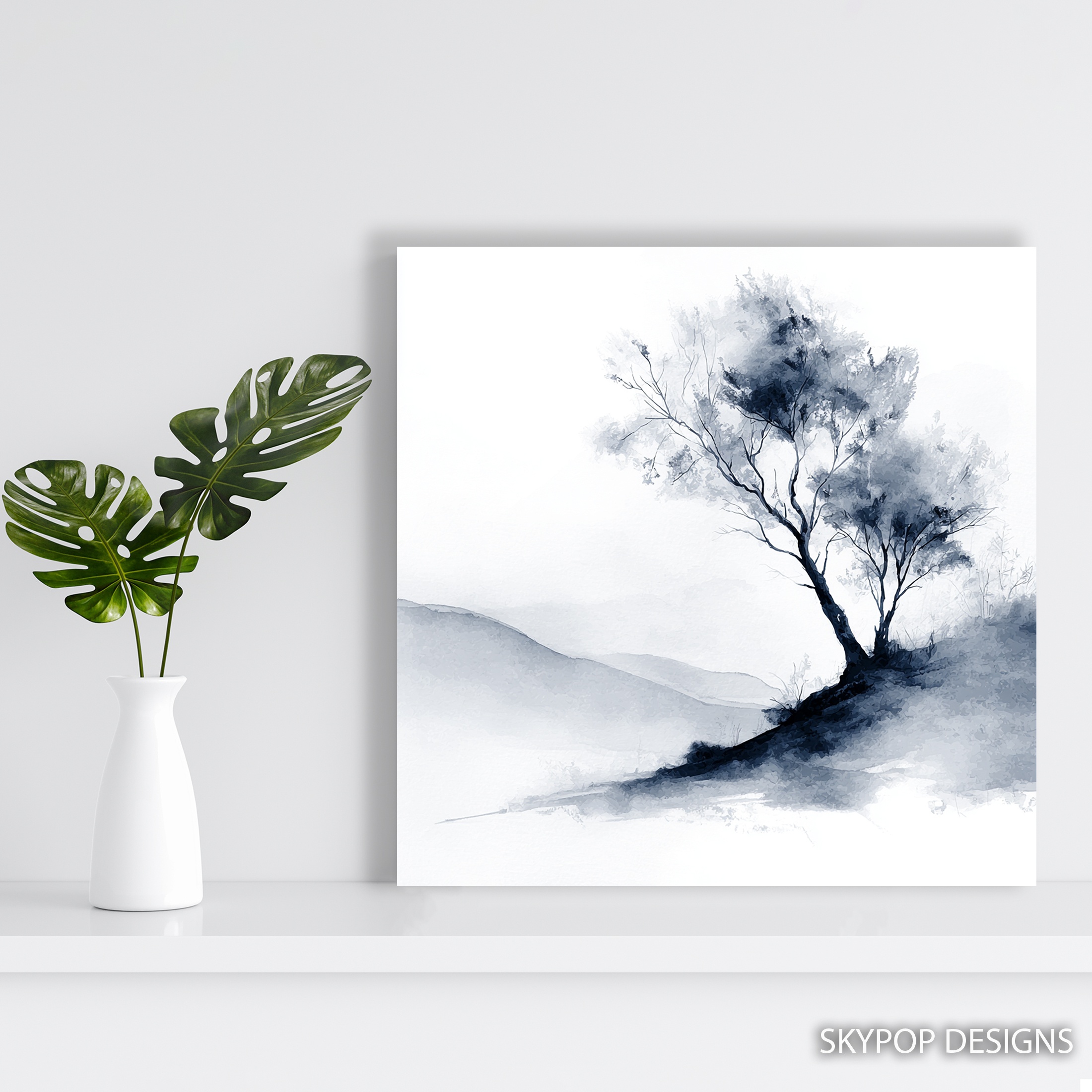 5.jpg Winter Tree Silhouette Art