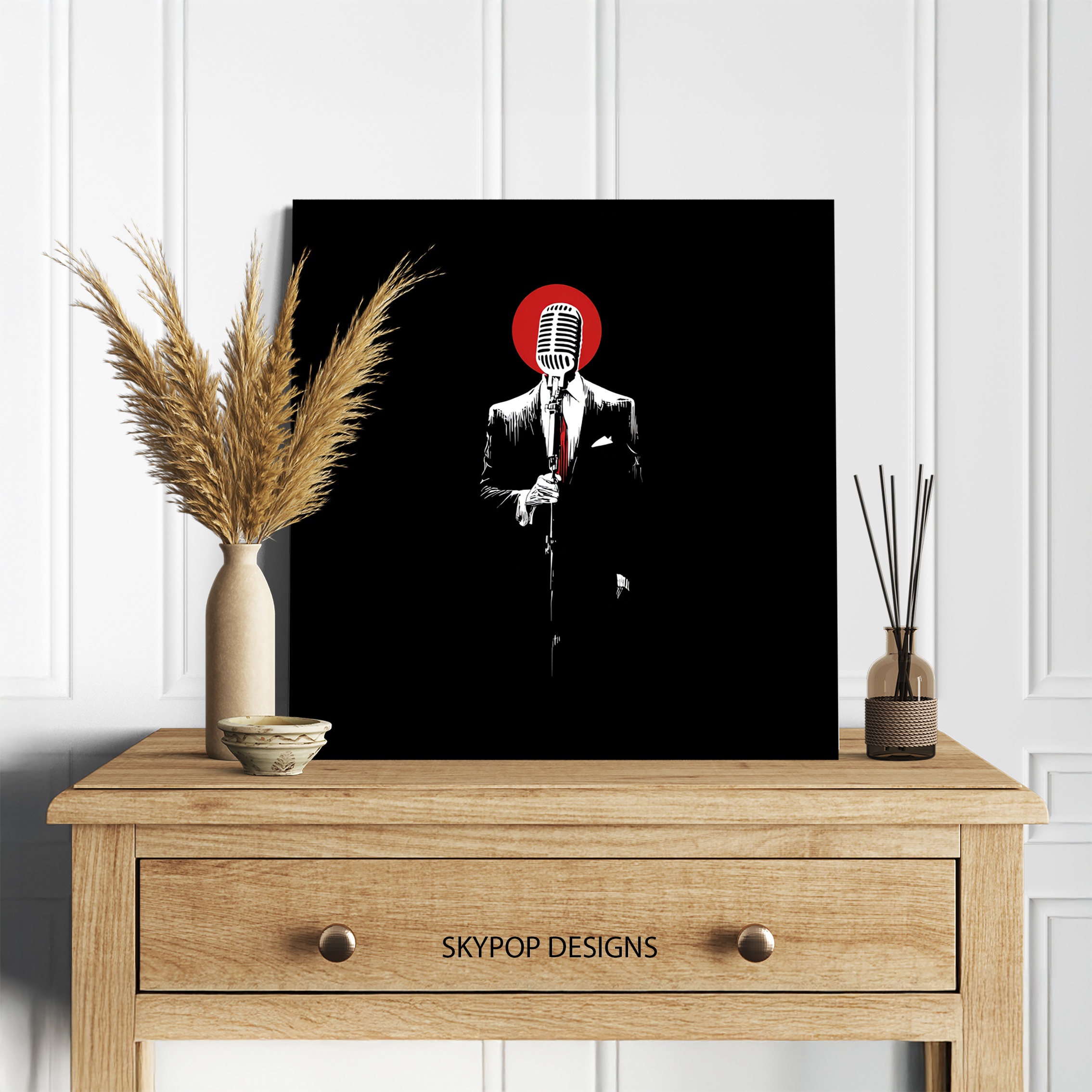 5.jpg Microphone Silhouette Art