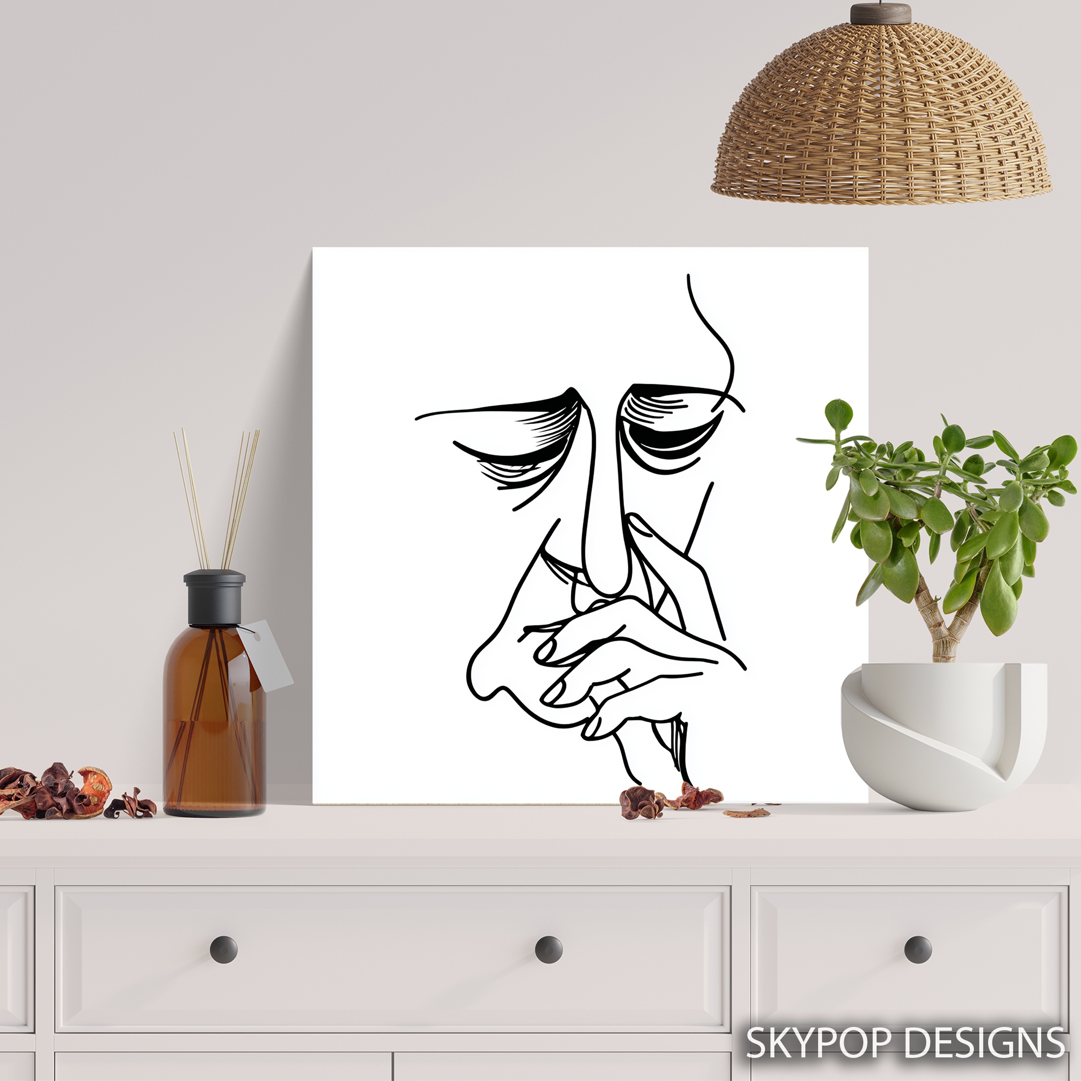 5.jpg Expressive Line Art Face