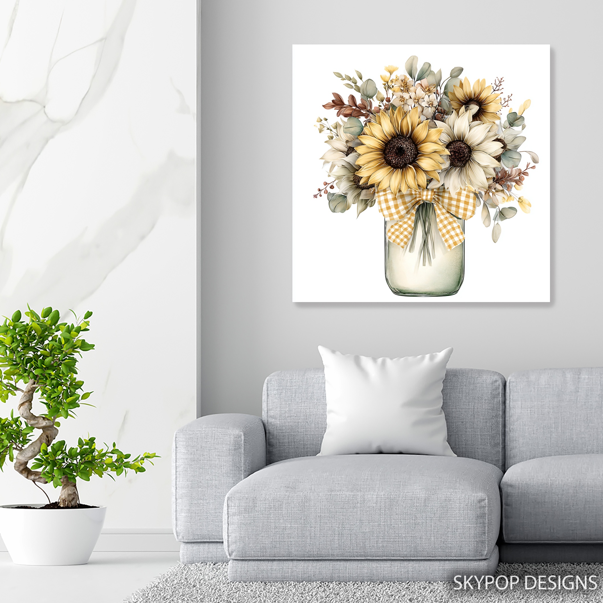 5.jpg Sunflower Mason Jar Art