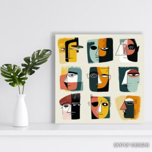 Geometric Faces Art
