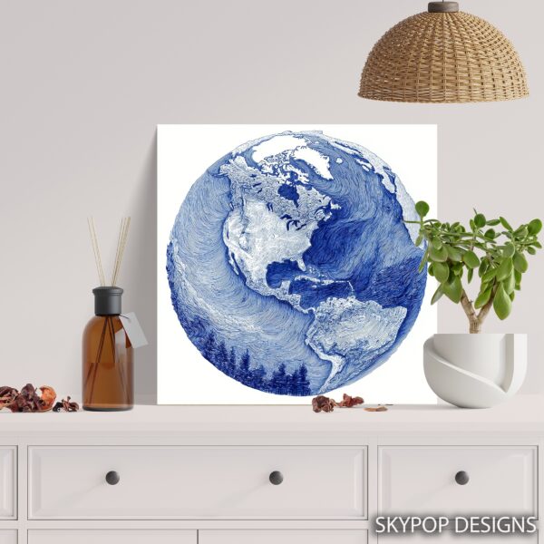 Blue Globe Art