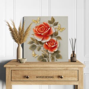 Butterfly Rose Art