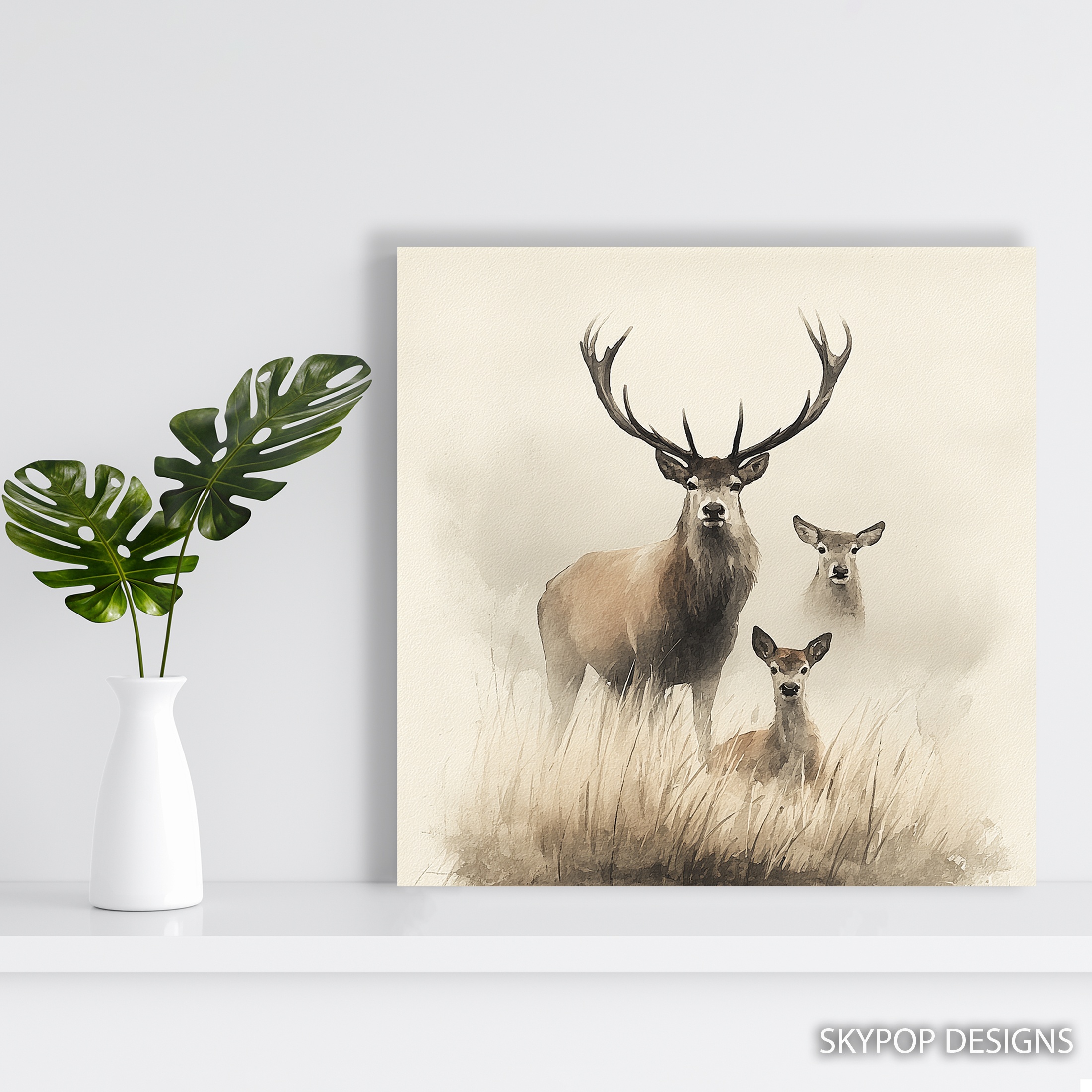 5.jpg Deer Family Art