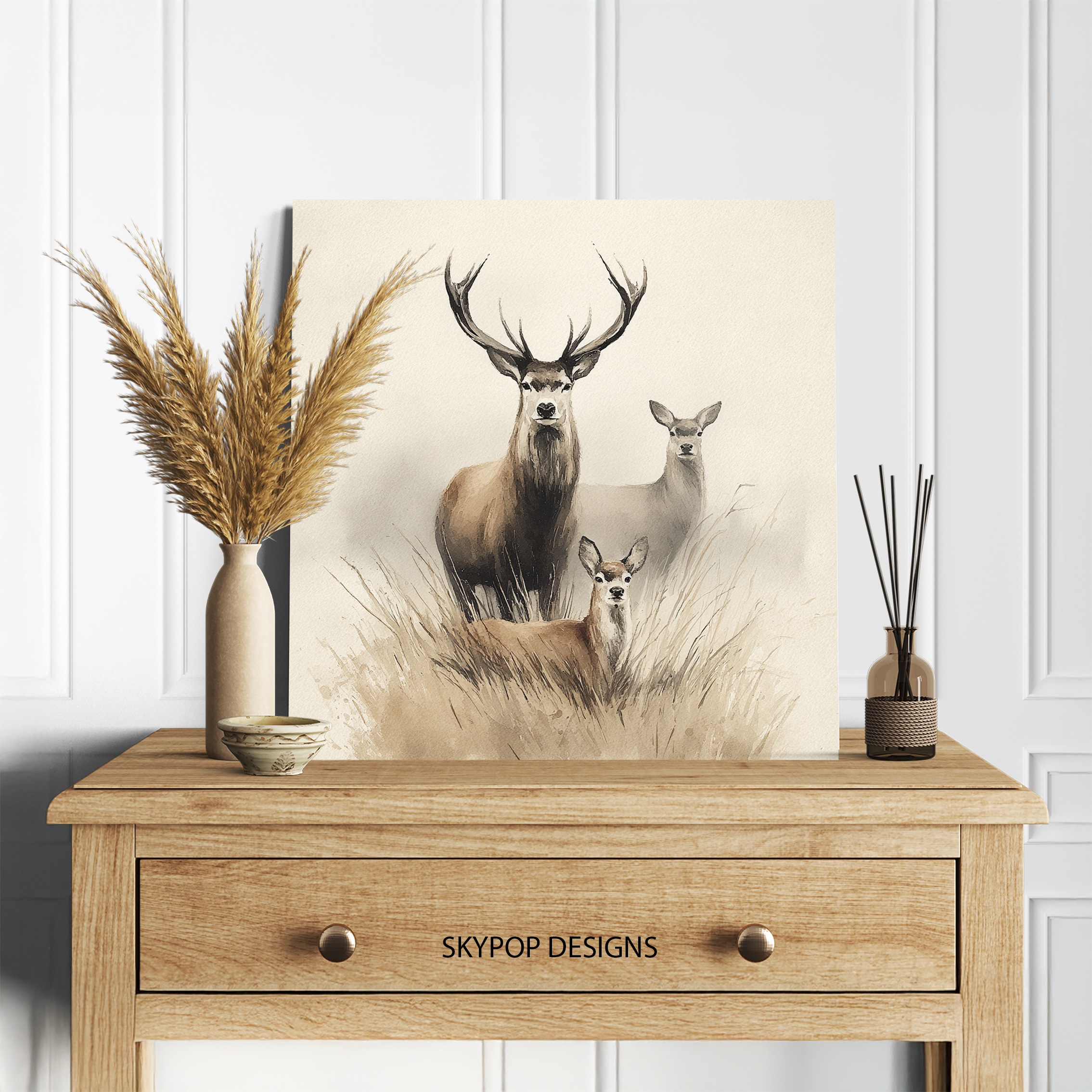 5.jpg Deer Family Art