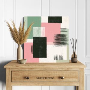 Geometric Pastel Abstract Art