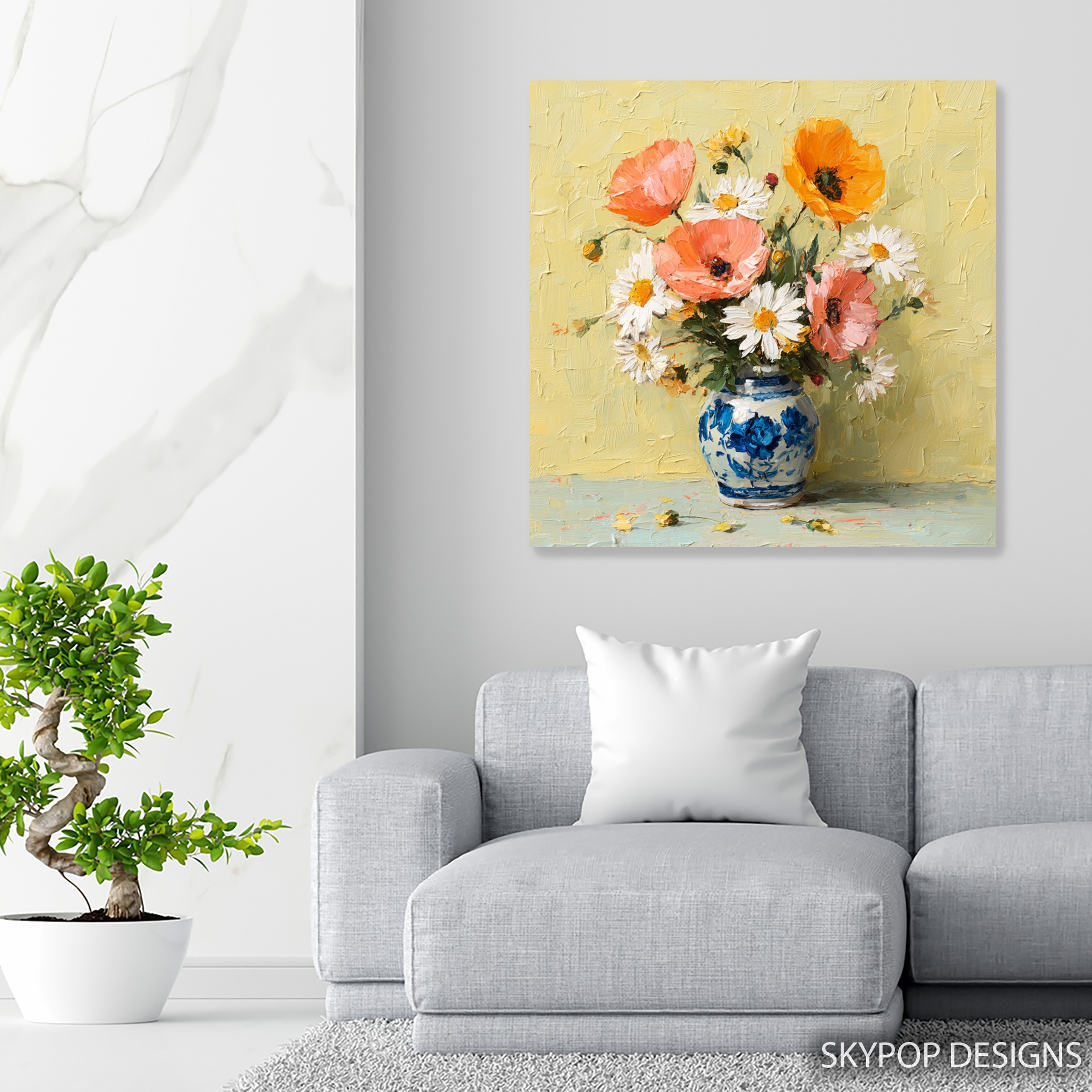 5.jpg Poppy and Daisy Bouquet Art