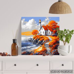 Autumn Lighthouse Art