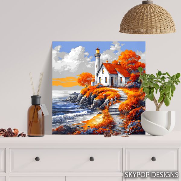 Autumn Lighthouse Art
