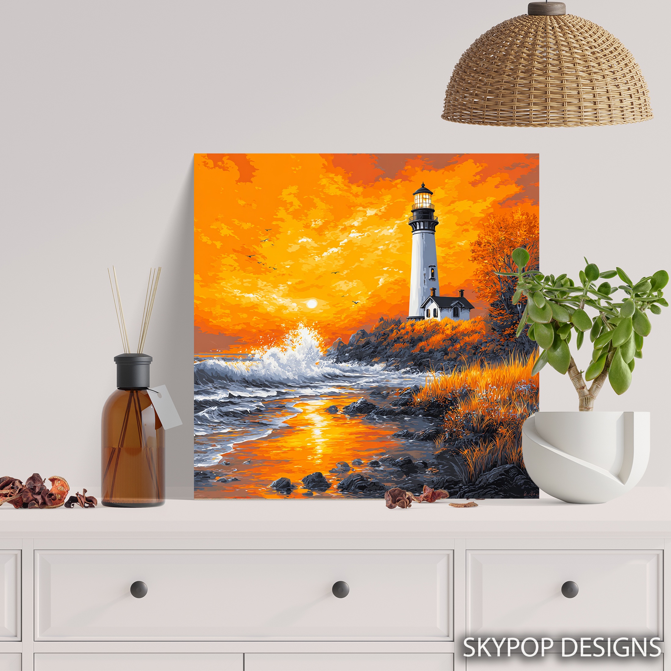 5.jpg Lighthouse Sunset Art