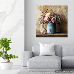 Rustic Floral Arrangement Art