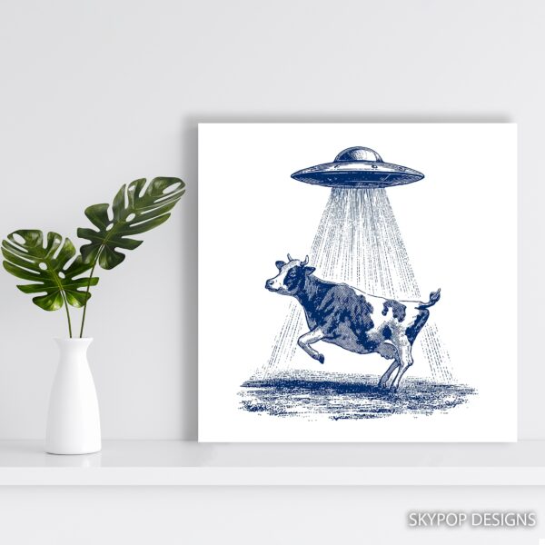 UFO Cow Abduction Art