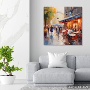Parisian Cafe Scene Art