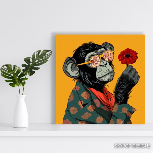 Hipster Chimp Art