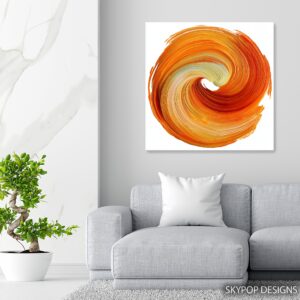 Orange Swirl Art