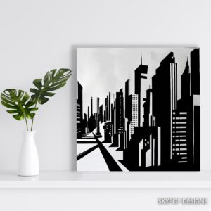Cityscape Silhouette Art