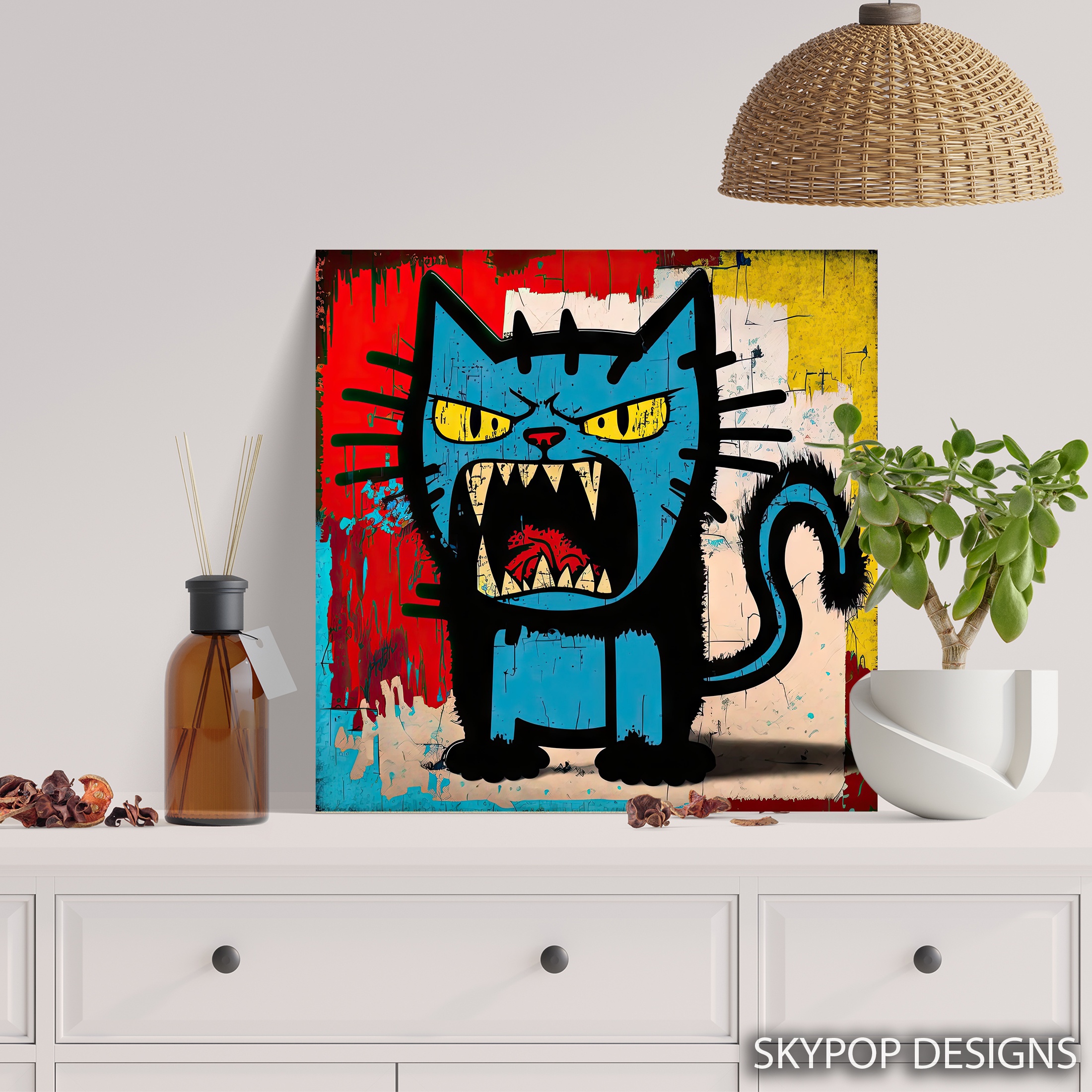 5.jpg Blue Cat Grin Art