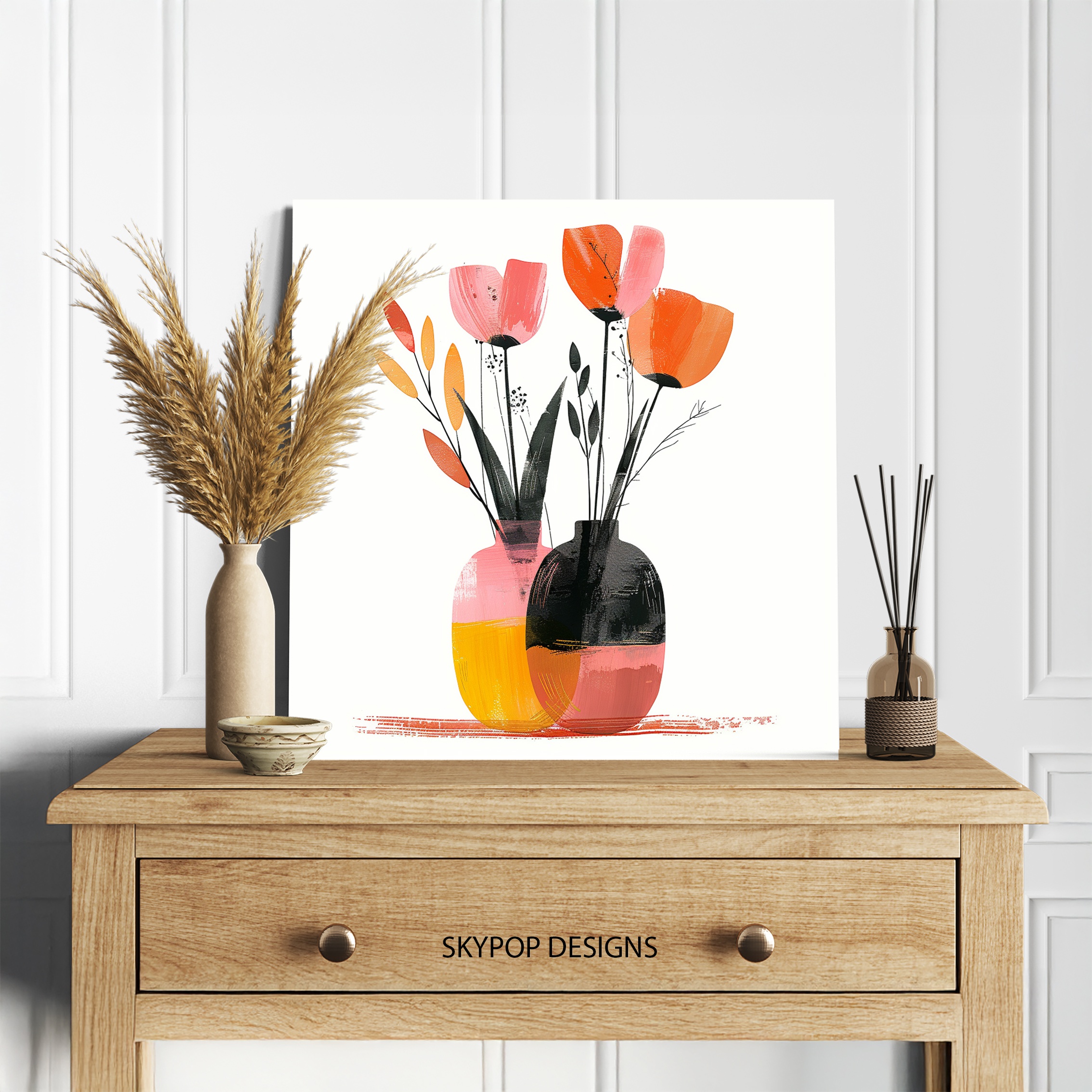 5.jpg Vibrant Tulip Vase Art