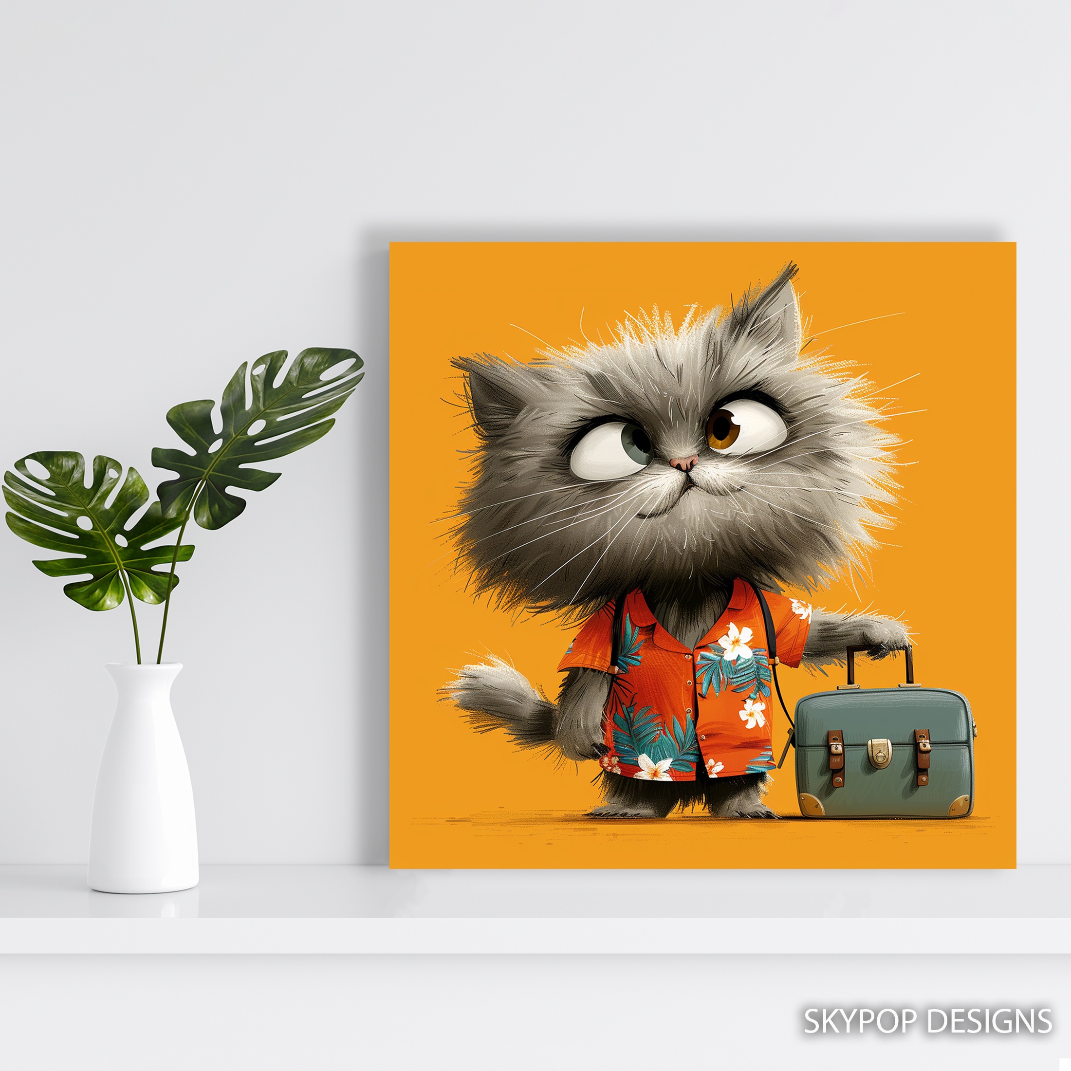 5.jpg Cat Vacation Art
