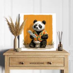 Panda Newspaper Art