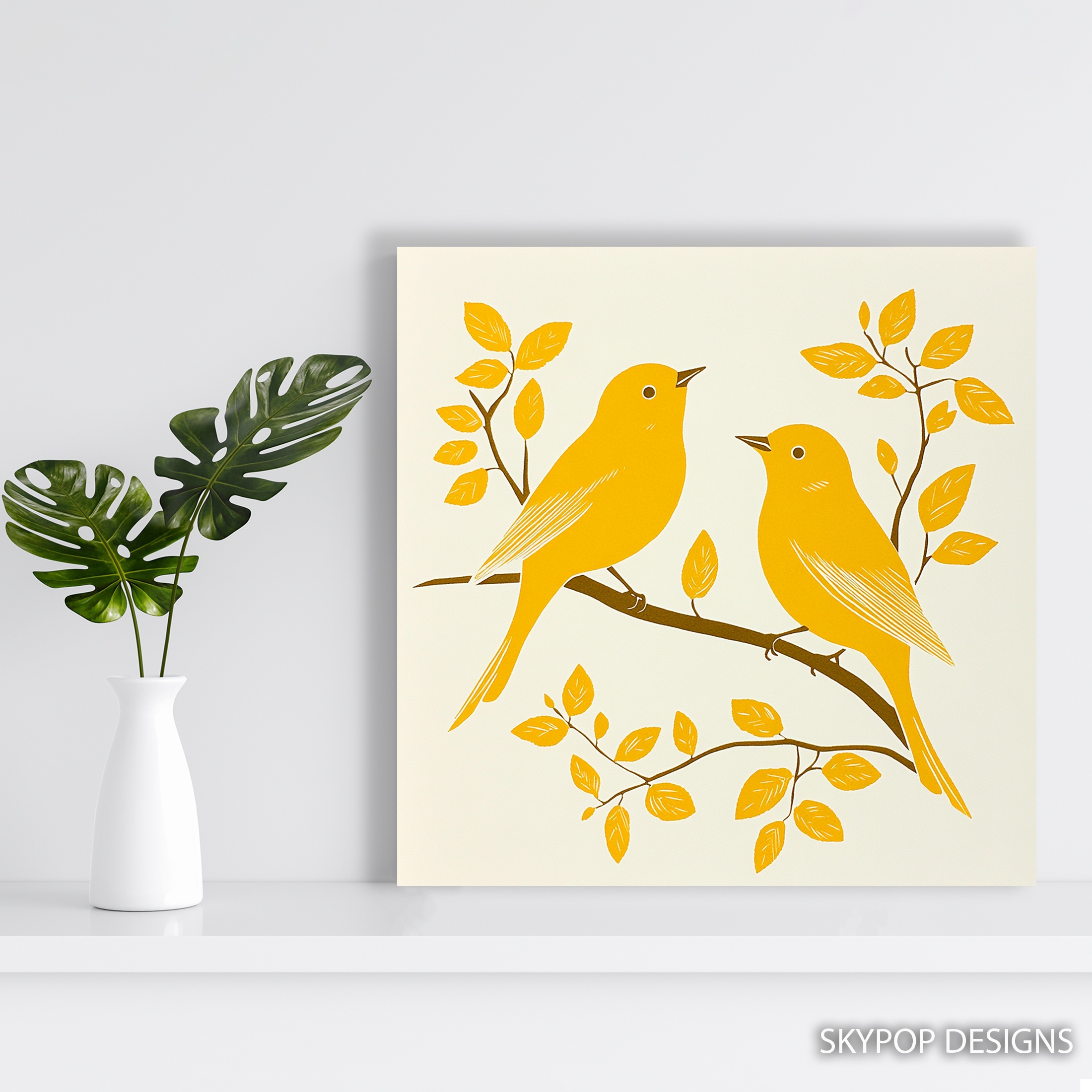 5.jpg Golden Bird Branch Art