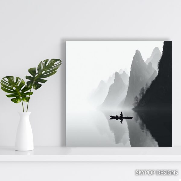 Misty Mountain Lake Art