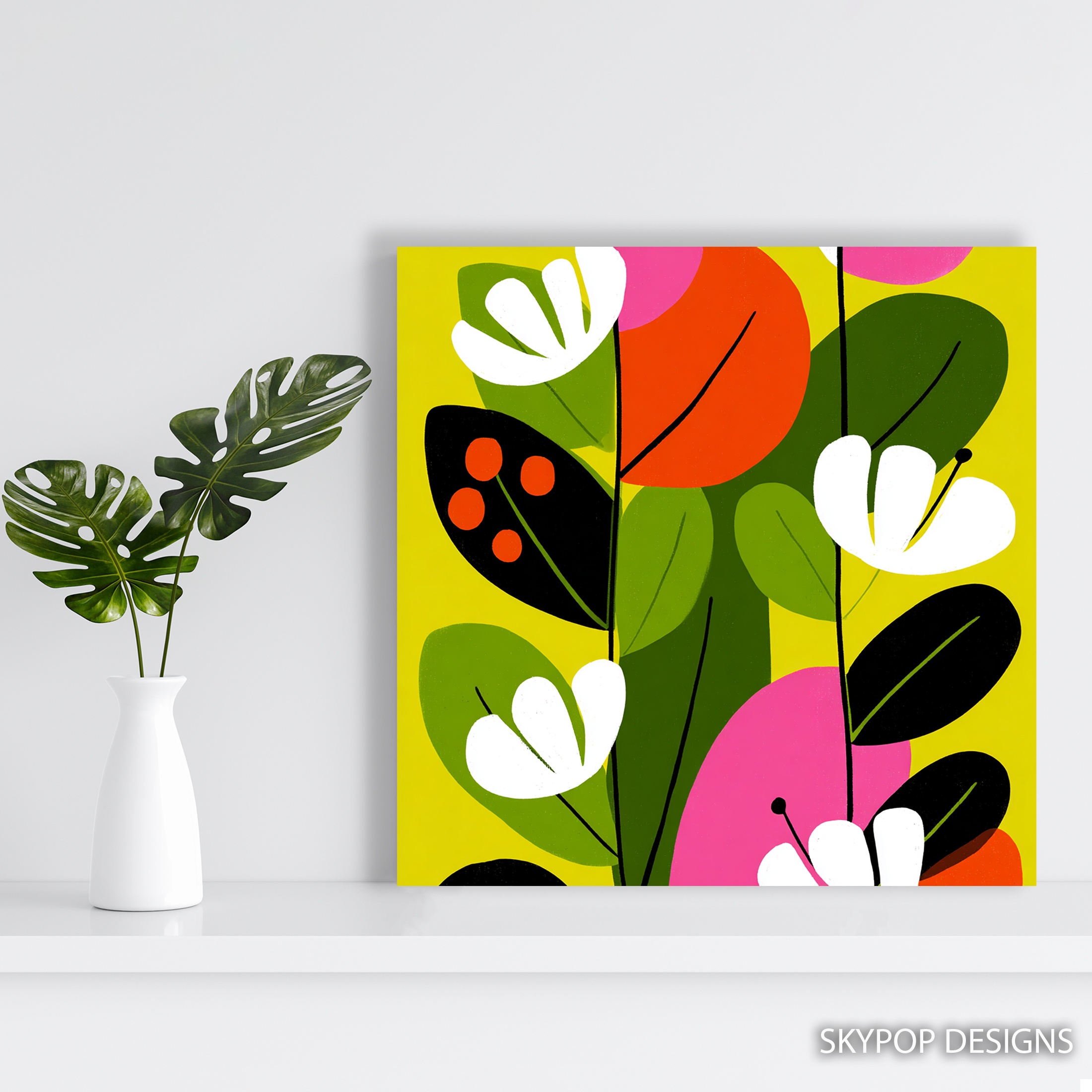 5.jpg Vibrant Botanical Shapes Art
