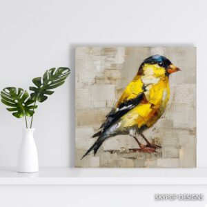 Yellow Goldfinch Art