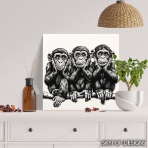 Three Wise Monkeys Art